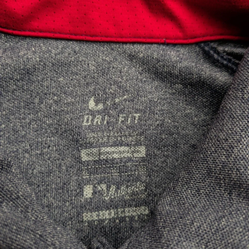 Nike Atlanta Braves MLB Dri-FIT Polo Shirt Mens XL Gray Heather Golf Baseball